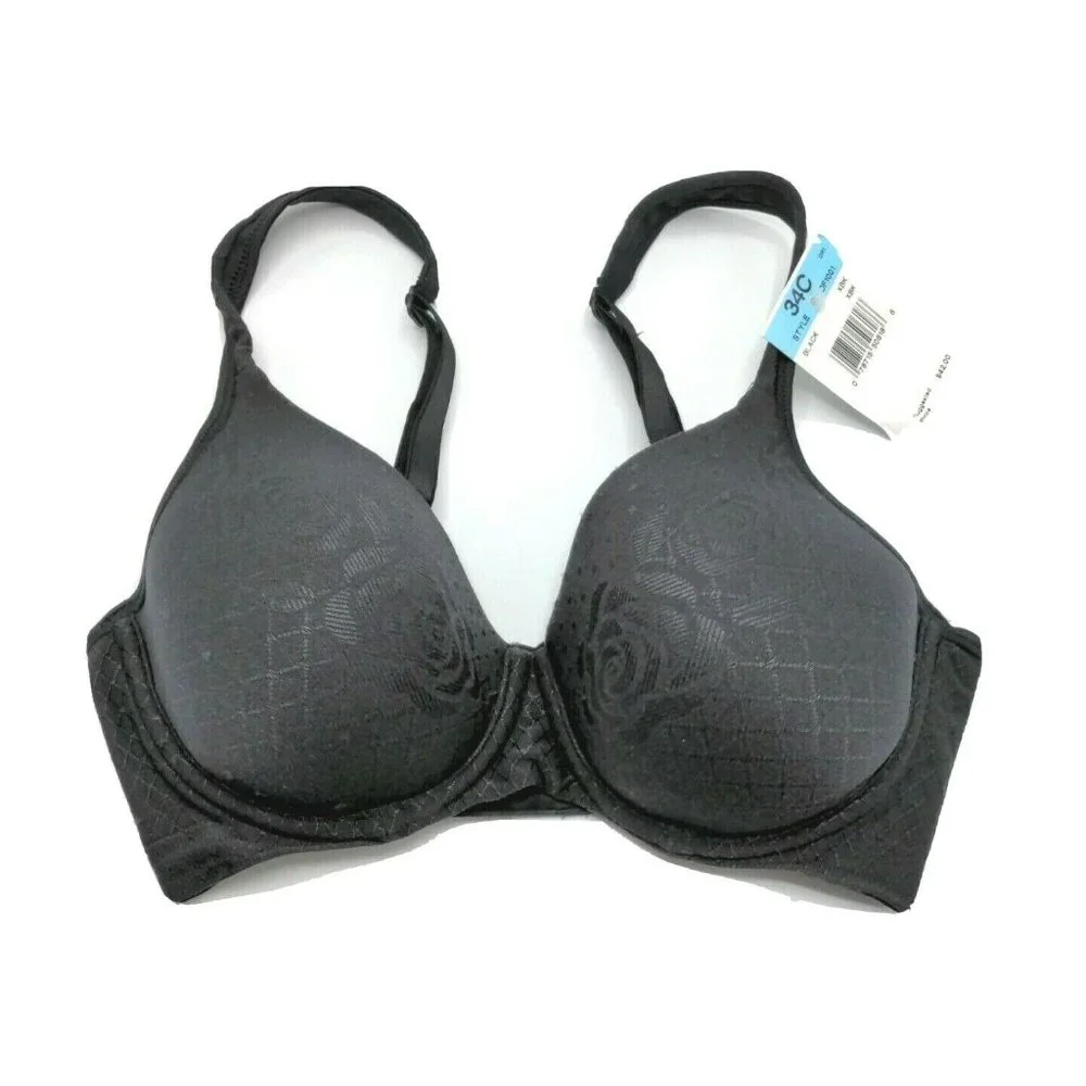 Bali Womens Bra Revolution Foam Underwire Cool Comfort Black Size 34C NEW - Picture 8 of 12
